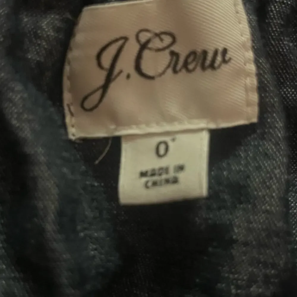 J.Crew Denim Milk Maid Square Neck Puff Sleeve Boho Coquette Babydoll Mini Dress